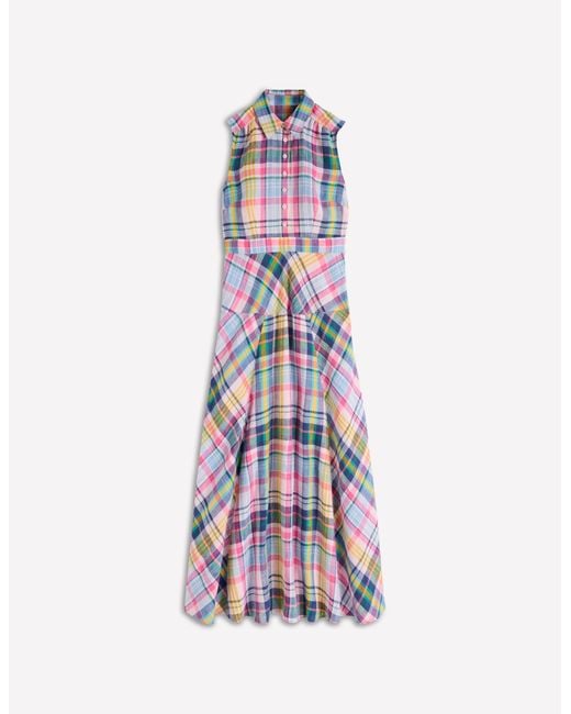 Boden Multicolor Erma Drop Waist Linen Dress