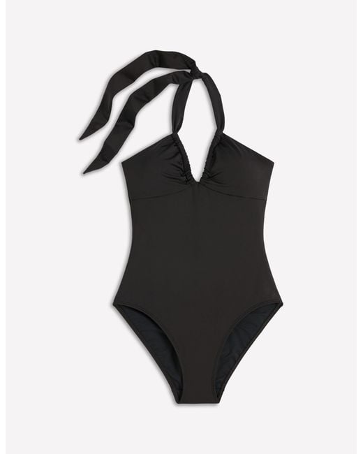 Boden Black Minori Halter Tie Swimsuit