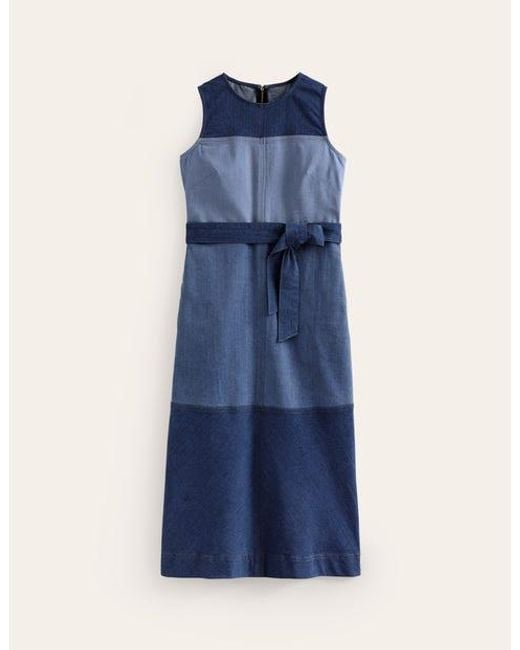 Boden Blue Hotch Denim Midi Dress