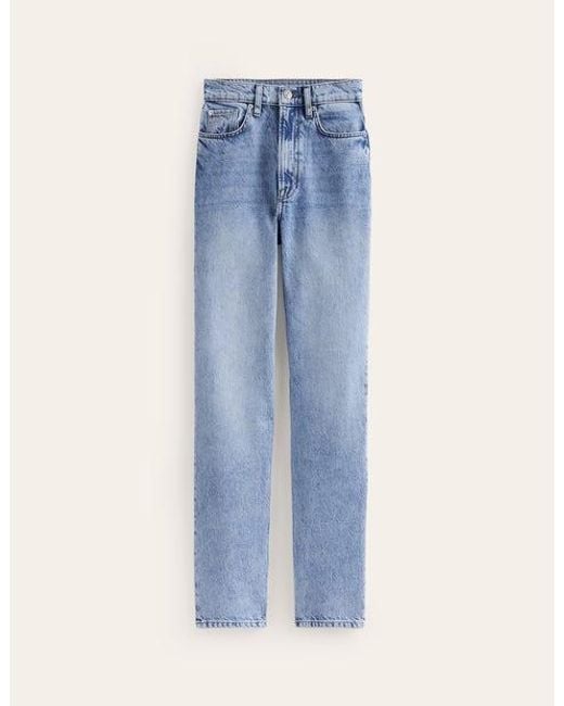 Boden Blue High Rise Straight Jeans