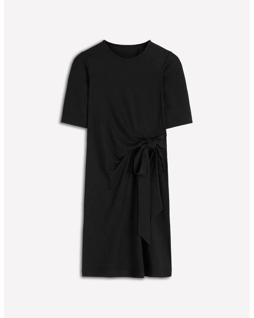 Boden Black Zinnia Tie Jersey Short Dress