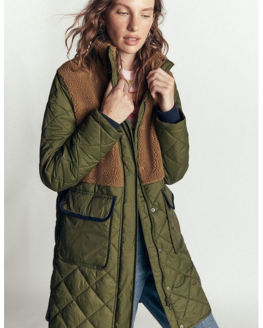 Boden Green Borg Mix Coat