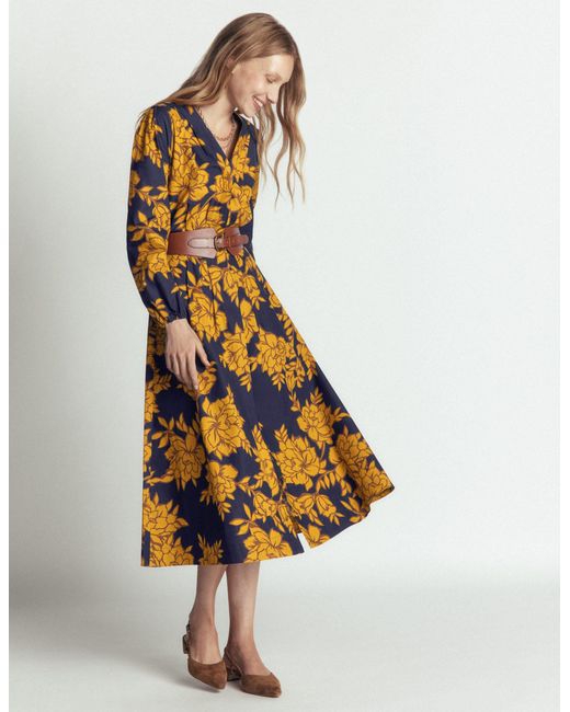 Boden Multicolor Nicola Cotton Midi Dress