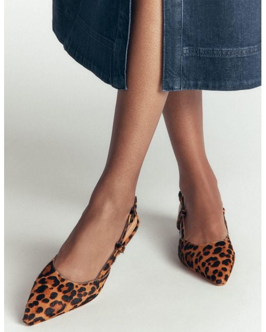 Boden Blue Mini Block Sling Backs