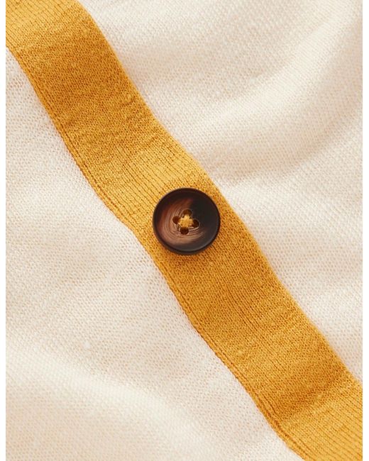 Boden Blue Agnes Linen Button T-Shirt