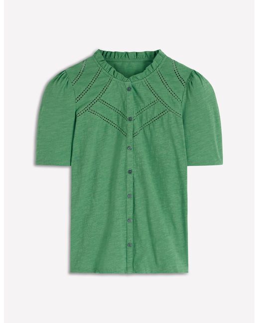 Boden Green Bea Short Sleeve Shirt