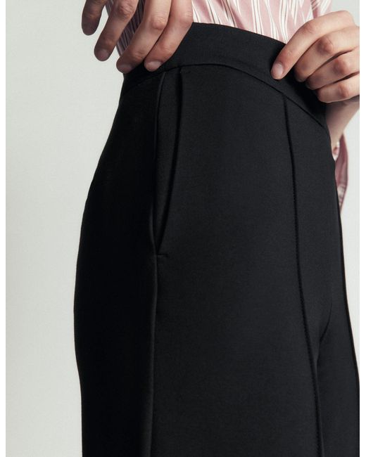 Boden Black Straight Leg Ponte Trousers