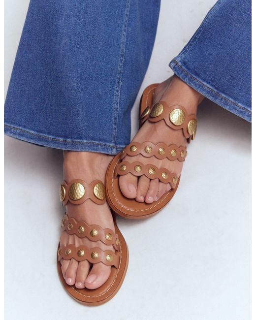 Boden Brown Asymmetric Disc Mule