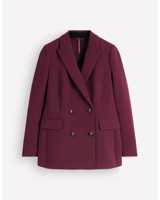 Boden Purple Keswick Double Breasted Blazer
