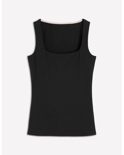 Boden Black Brooke Double Layer Vest Top