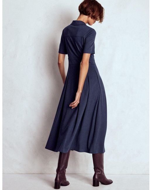 Boden Blue Bridget Ponte Shirt Dress
