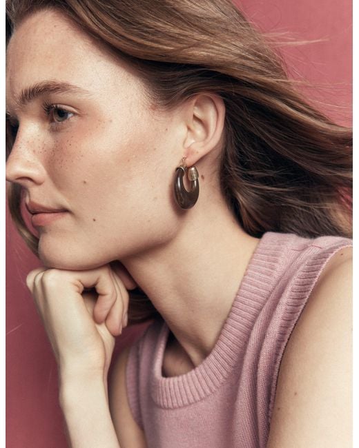 Boden Brown Curved Resin Hoops