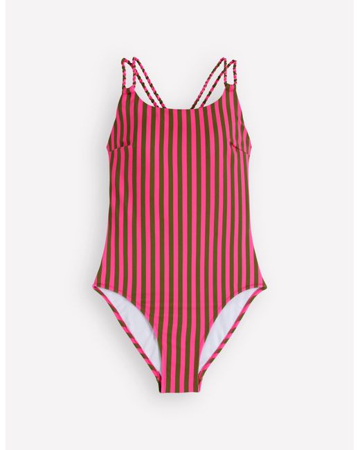 Boden Green Twist Strap Swimsuit
