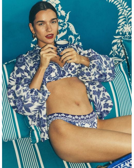 Boden Blue Rhodes Cup Sized Bikini Top