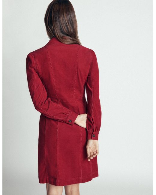 Boden Red Rhoda Cord Short Dress