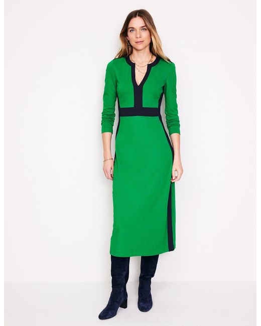 Boden Green Catherine Ponte Midi Dress
