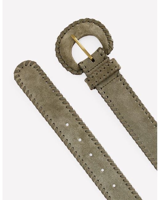 Boden Gray Covered Whipstitch Belt
