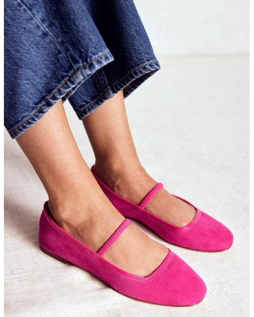 Boden Pink Thea Mary Jane Ballet Flats