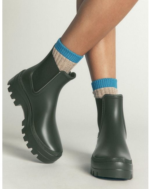 Boden Green Chunky Chelsea Wellie Boots
