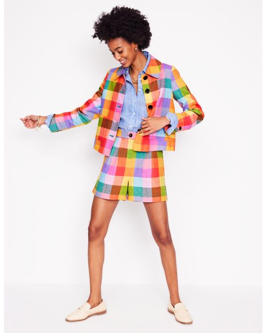 Boden Red Knightsbridge Linen Jacket