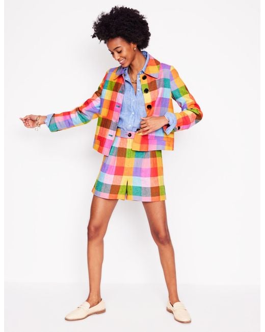 Veste Knightsbridge En Lin-Vichy Arc-En-Ciel Multi Boden en coloris Red