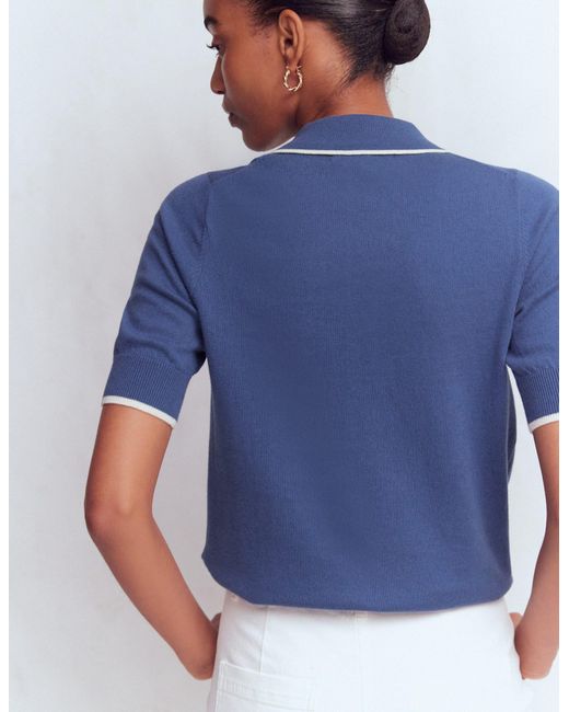 Boden Blue Liz Henley T-Shirt
