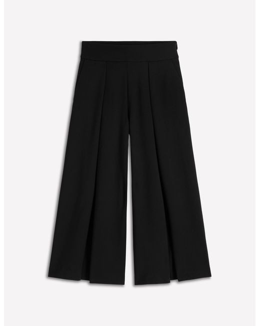 Boden White Single Pleat Ponte Culottes