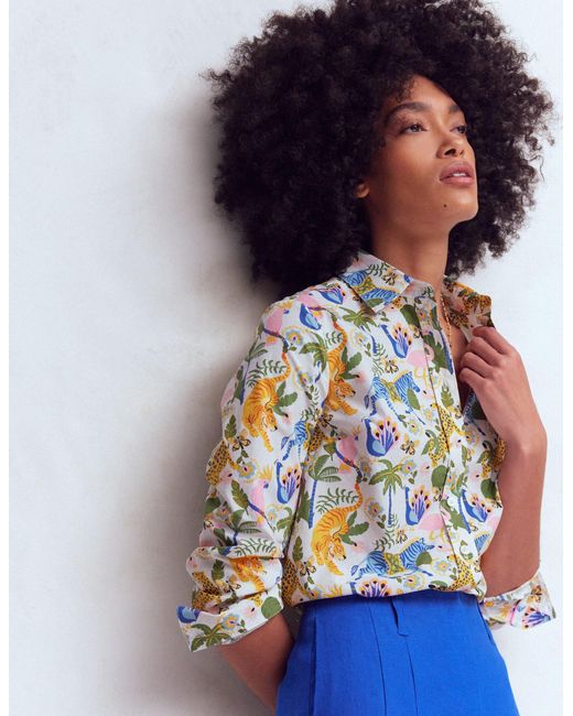 Boden Blue Sienna Cotton Shirt