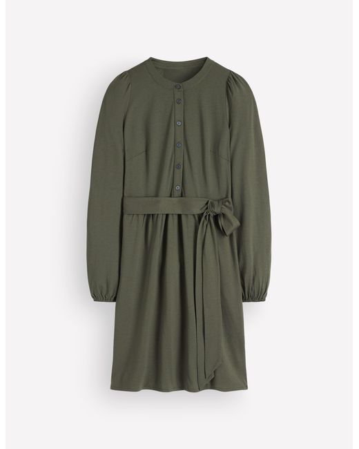Boden Green Adele Belted Jersey Dress