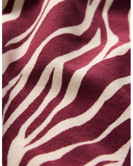 Boden Red Camilla Cotton Crew Sweater