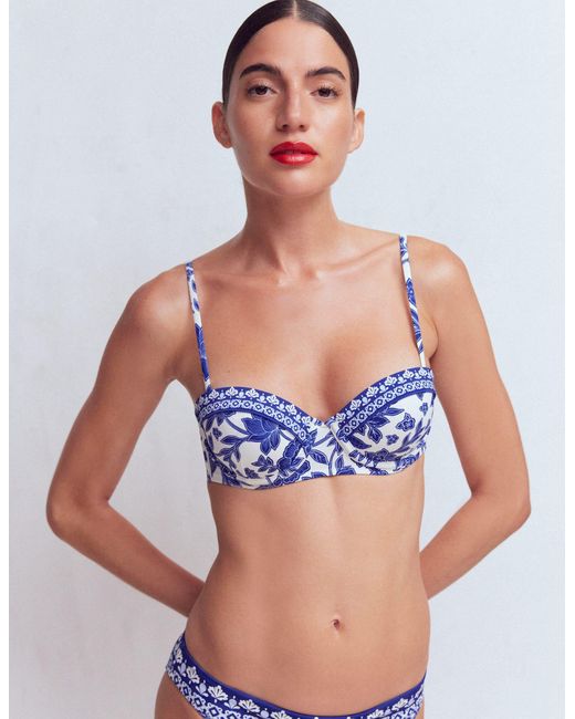 Boden Blue Rhodes Cup Sized Bikini Top