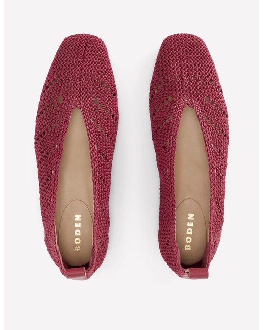 Boden Blue Knitted Ballet Flats