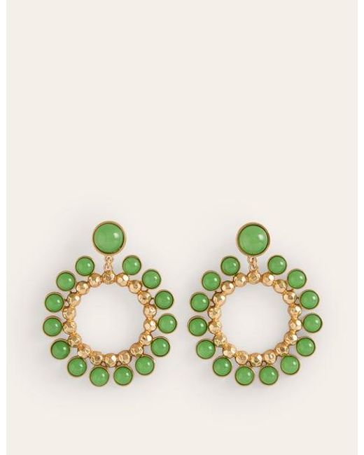 Boden Green Statement Earrings