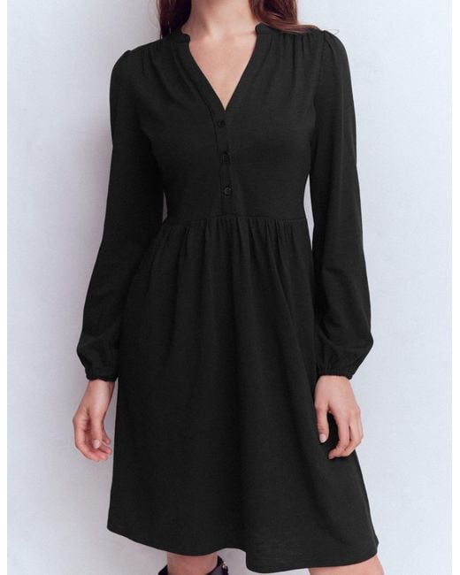 Boden Black Amy Short Jersey Dress