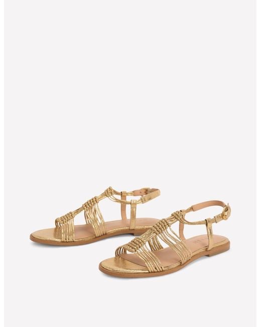 Boden Red Multi Strap Knot Sandal