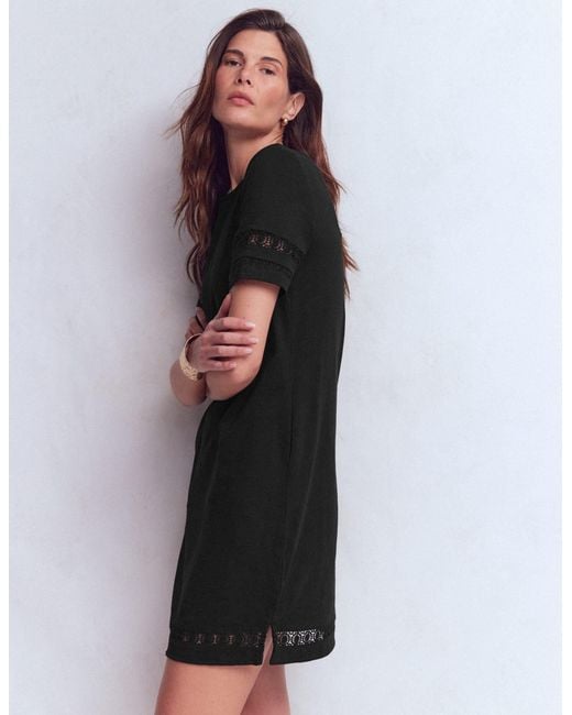 Boden Black Hattie Jersey T-Shirt Dress