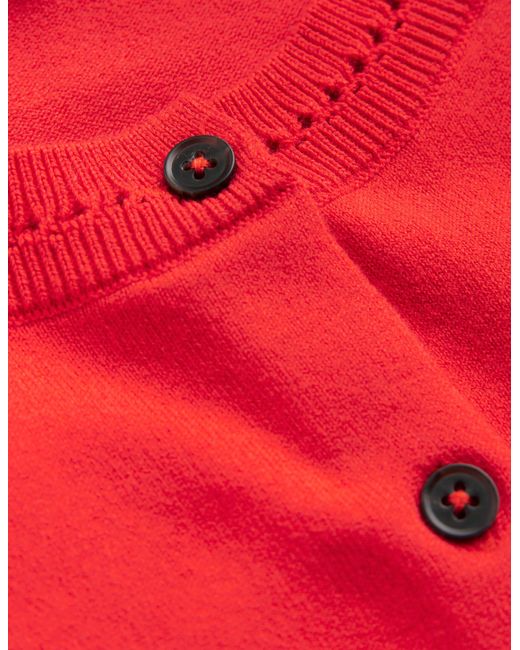 Boden Red Catriona Cotton Cardigan