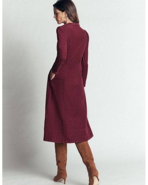 Boden Purple Una Cord Midi Dress