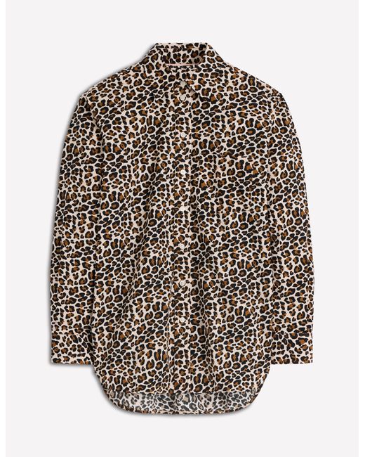 Boden Brown Sadie Relaxed Cotton Shirt
