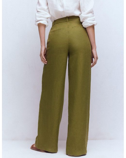 Boden Green Belgravia Linen Trousers