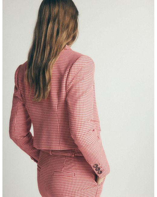 Boden Pink Dartmouth Cotton Blazer