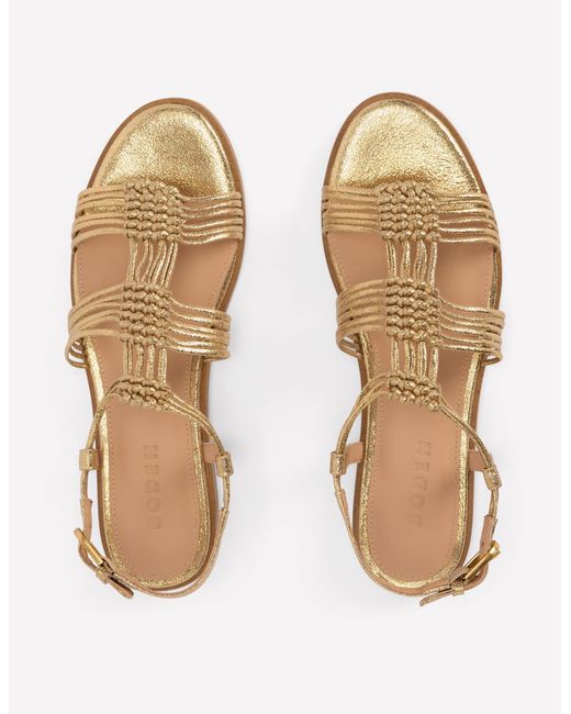 Boden Red Multi Strap Knot Sandal