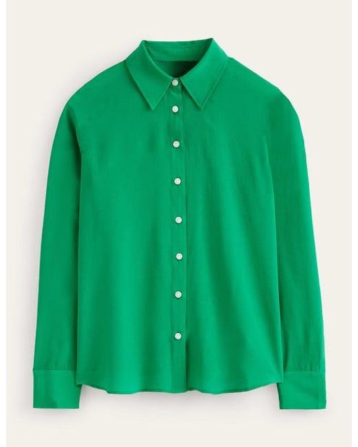 Boden Green Sienna Silk Shirt