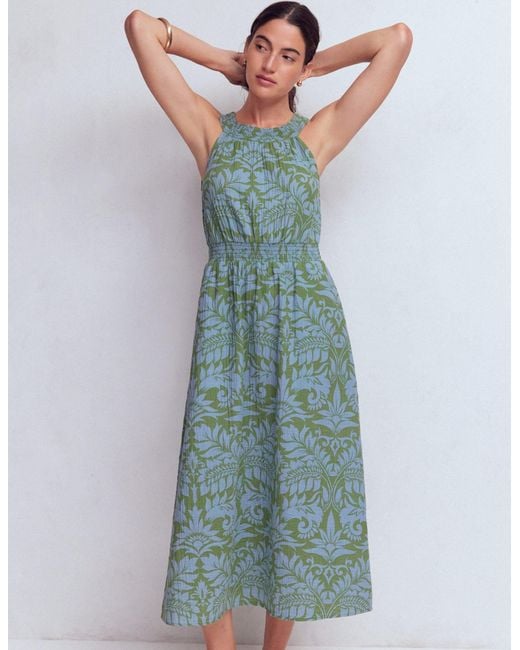Boden Green Daphne Double Cloth Dress