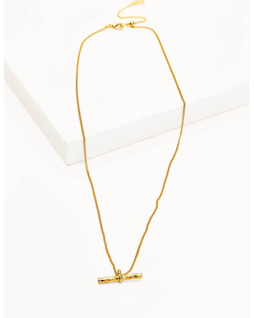 Boden Tbar Necklace in Gold Metallic (White) Lyst