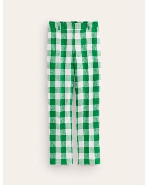 Boden Green Kew Linen Pants