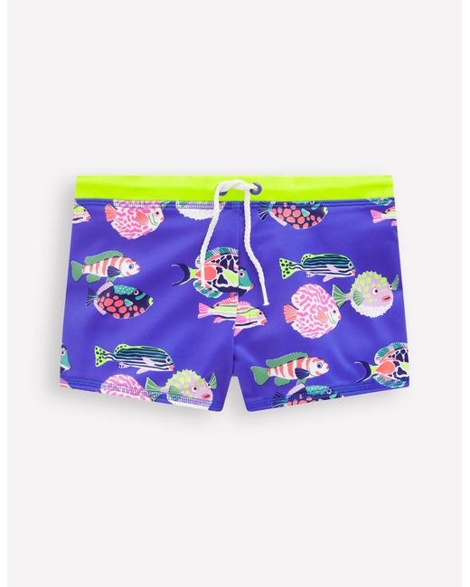 Short De Bain-Poissons Bleu Héron Boden pour homme en coloris Blue