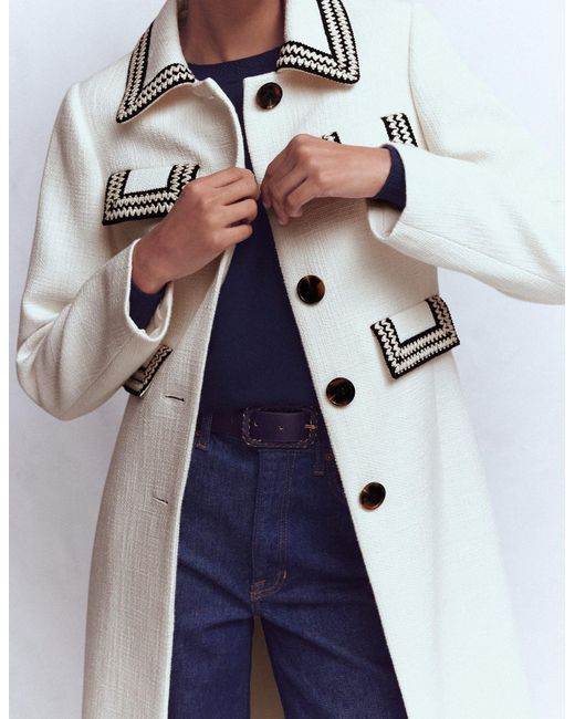 Boden Blue Pocket Detail Coat