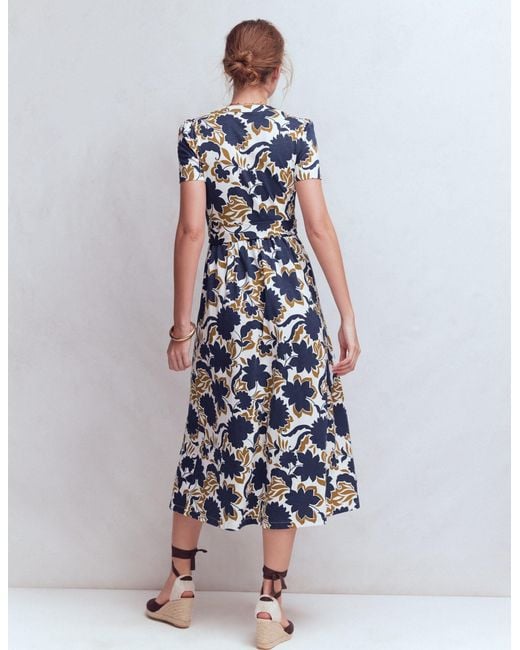 Boden White Naomi Jersey Midi Dress