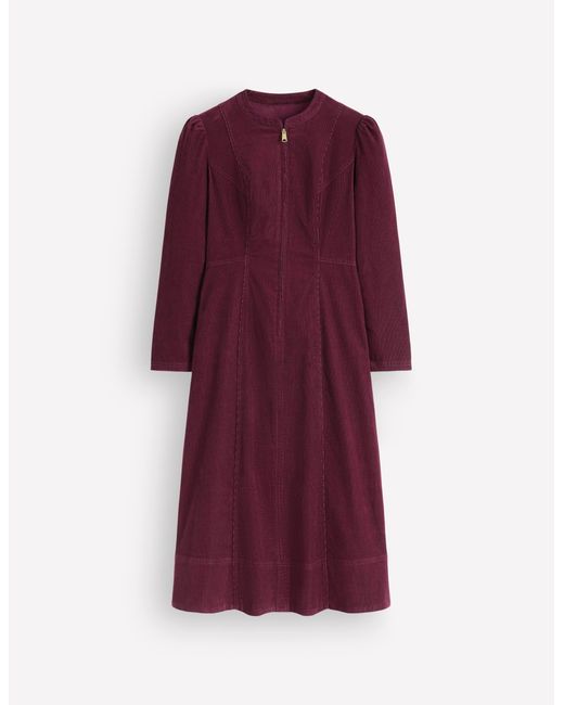 Boden Purple Una Cord Midi Dress